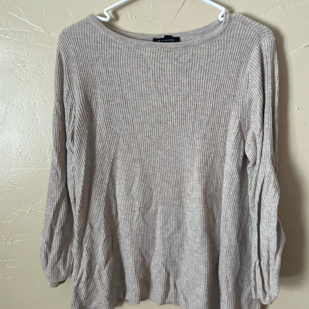 H by Halston Women's Sweater in Beige